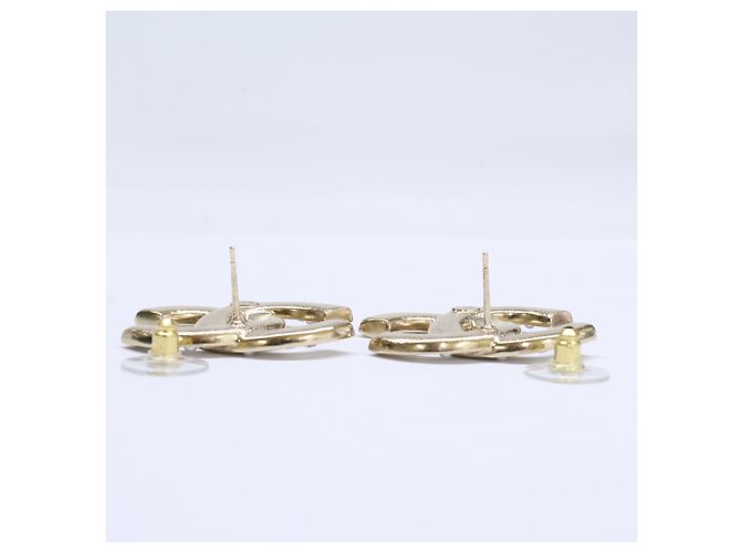 Pendientes Chanel B25P Rhinestone Coco Mark Dorado - vista 7