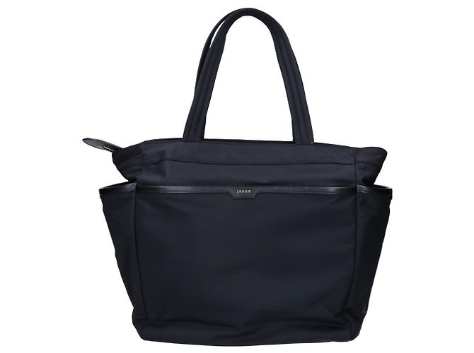 Borsa Tote Commuter Labelled Series in nylon eco Anya Hindmarch Nero - vista 3