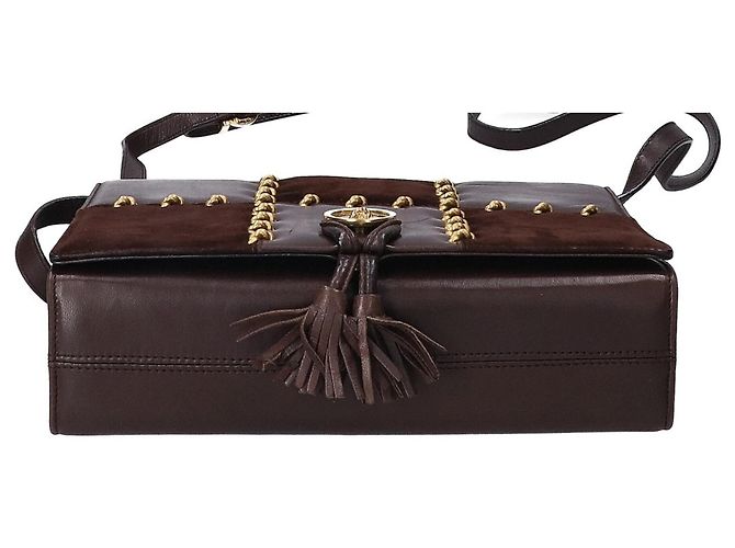 Borsa a tracolla in pelle marrone Salvatore Ferragamo - vista 5