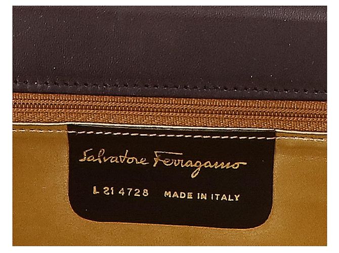 Borsa a tracolla in pelle marrone Salvatore Ferragamo - vista 7