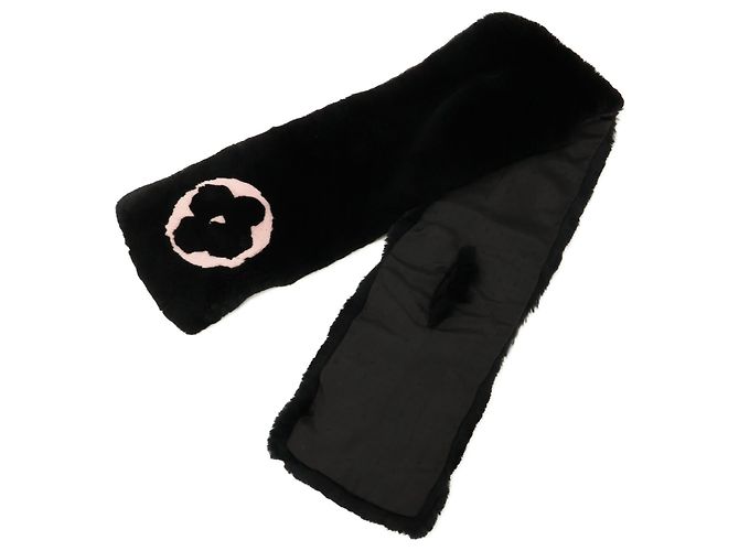 Écharpe Tippet en fourrure de lapin Rex Louis Vuitton Noir Rose - vue 2