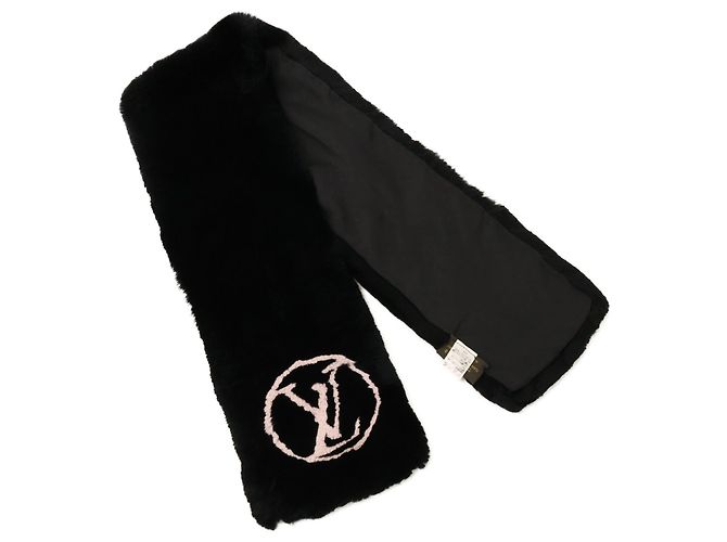 Écharpe Tippet en fourrure de lapin Rex Louis Vuitton Noir Rose - vue 3