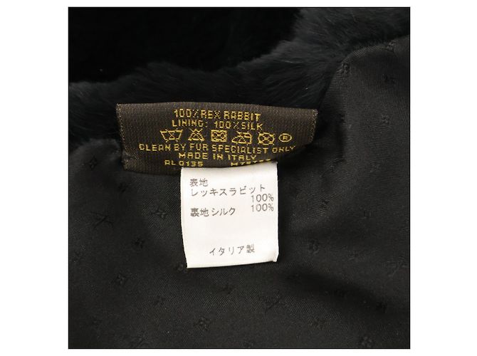 Écharpe Tippet en fourrure de lapin Rex Louis Vuitton Noir Rose - vue 5