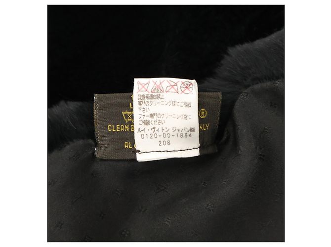 Écharpe Tippet en fourrure de lapin Rex Louis Vuitton Noir Rose - vue 6