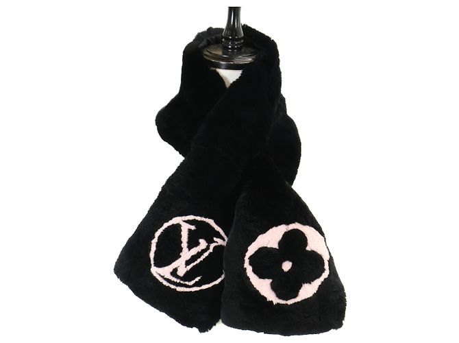 Écharpe Tippet en fourrure de lapin Rex Louis Vuitton Noir Rose - vue 8