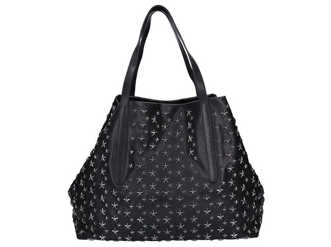 Borsa Tote Pimlico in pelle con borchie a stella Jimmy Choo Nero - vista 3