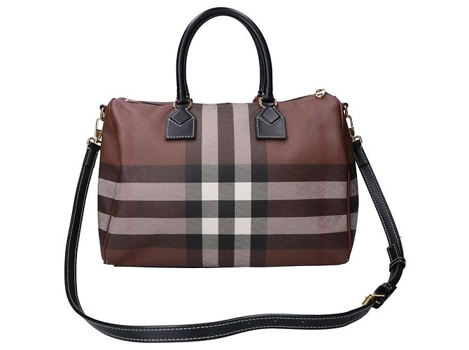 Borsa Bowling Burberry Medium Marrone - vista 3
