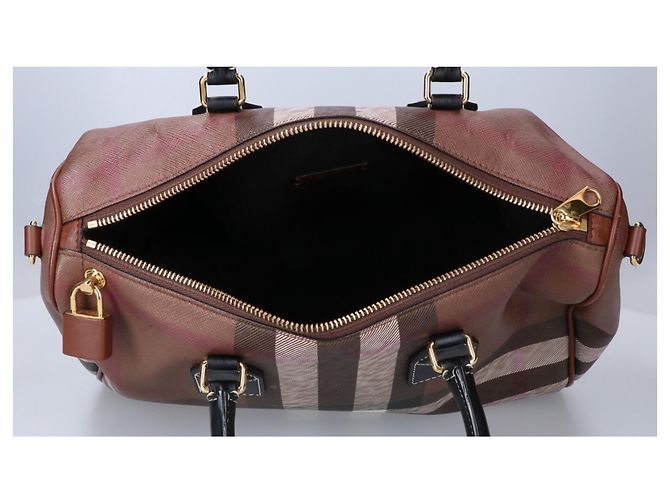 Borsa Bowling Burberry Medium Marrone - vista 5