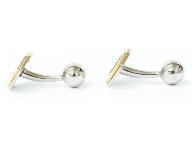 Gemelli Cartier Oretacier in oro giallo 18K e acciaio inossidabile Argento D'oro - vista 3