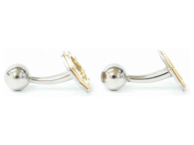 Gemelli Cartier Oretacier in oro giallo 18K e acciaio inossidabile Argento D'oro - vista 5