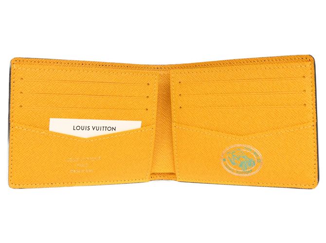 Louis Vuitton Monogram Heritage Portefeuille Slender Bi-fold Wallet Green Orange Navy blue - view 4