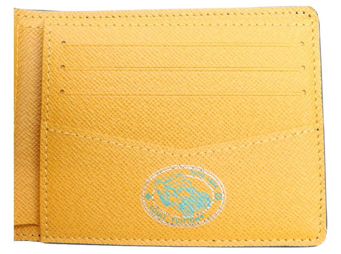 Louis Vuitton Monogram Heritage Portefeuille Slender Bi-fold Wallet Green Orange Navy blue - view 5