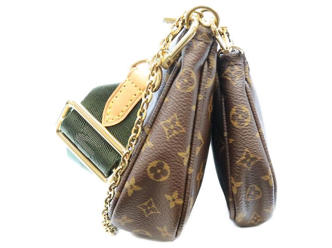 Louis Vuitton Monogram Khaki Multipochette Accessoires Schultertasche Braun - Ansicht 2