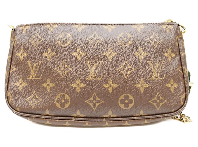 Louis Vuitton Monogram Khaki Multipochette Accessoires Schultertasche Braun - Ansicht 3