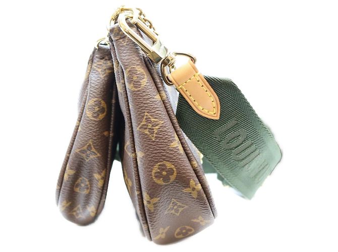 Louis Vuitton Monogram Khaki Multipochette Accessoires Schultertasche Braun - Ansicht 4