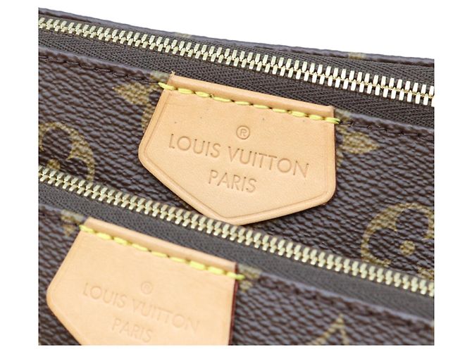 Louis Vuitton Monogram Khaki Multipochette Accessoires Schultertasche Braun - Ansicht 7
