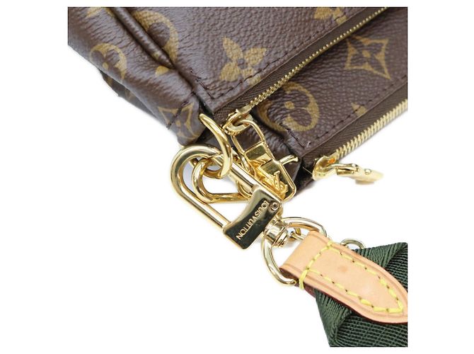 Louis Vuitton Monogram Khaki Multipochette Accessoires Schultertasche Braun - Ansicht 8