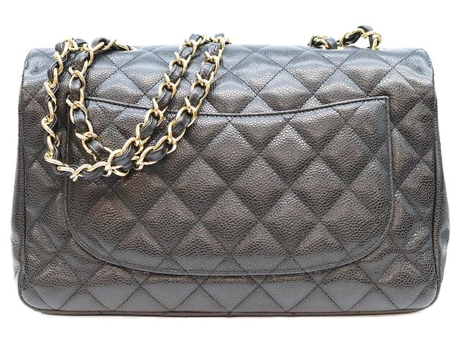 Timeless Borsa a tracolla Chanel in pelle caviar nera Nero - vista 3