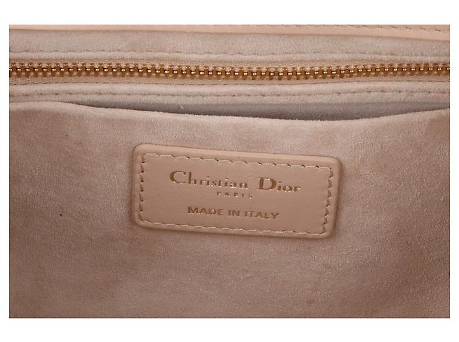 Christian Dior LADY 95.22 Borsa Small Cannage Beige - vista 7