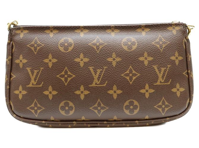 Sac à épaule Louis Vuitton Monogram Multipochette Accessoires Marron Kaki - vue 3