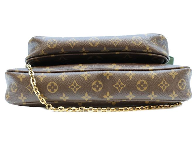 Sac à épaule Louis Vuitton Monogram Multipochette Accessoires Marron Kaki - vue 5