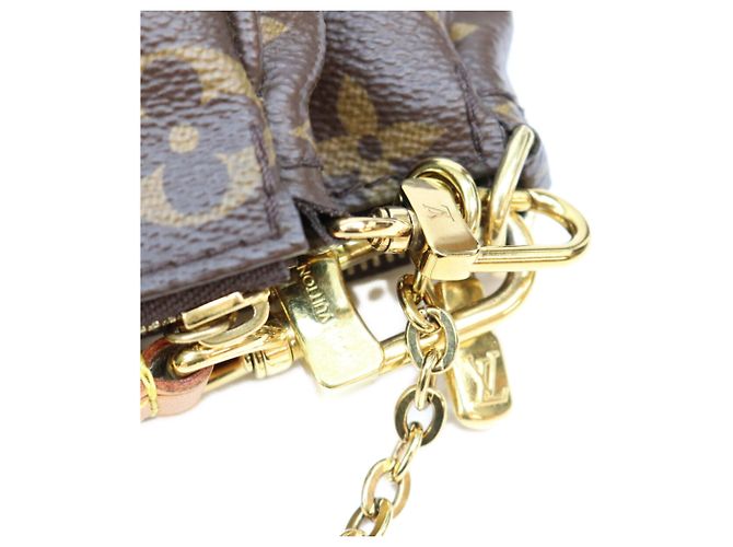 Sac à épaule Louis Vuitton Monogram Multipochette Accessoires Marron Kaki - vue 7