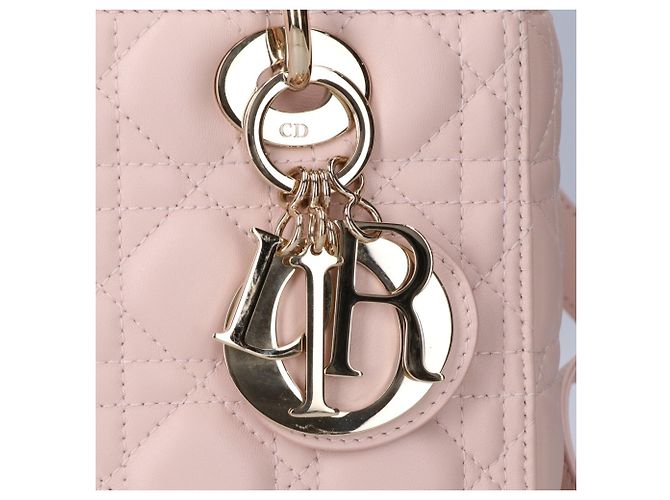 Borsa Christian Dior Lady Medium Cannage Beige - vista 12