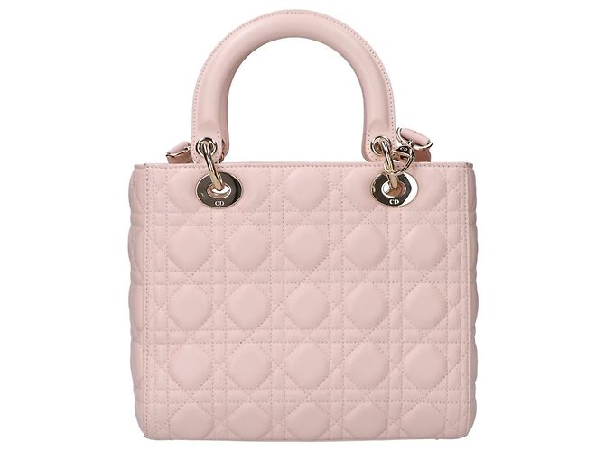 Borsa Christian Dior Lady Medium Cannage Beige - vista 3