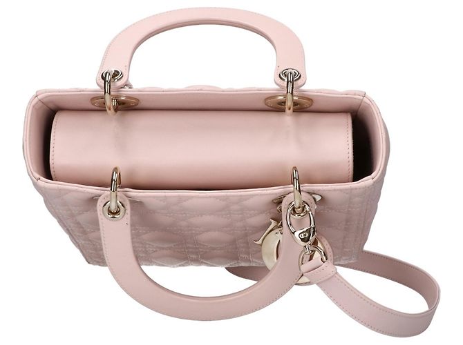 Borsa Christian Dior Lady Medium Cannage Beige - vista 6