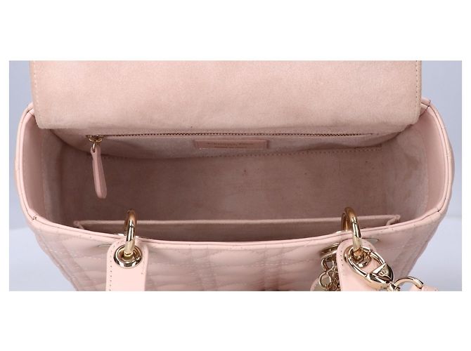 Borsa Christian Dior Lady Medium Cannage Beige - vista 7