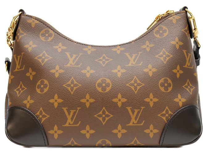 Borsa a tracolla Louis Vuitton Monogram Noir Boulogne PM Marrone - vista 3