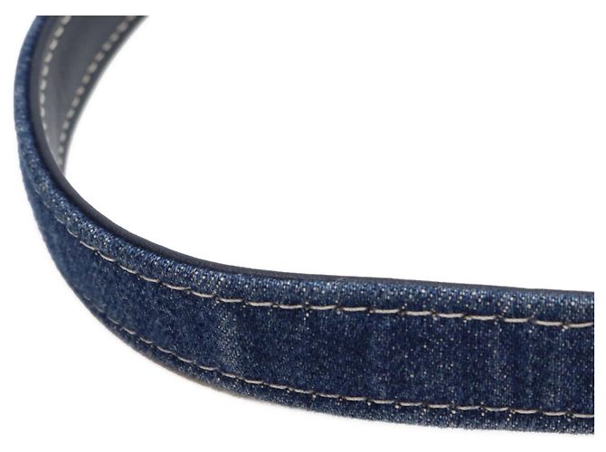 Borsa a spalla Chanel AS1336 in denim blu Wild Stitch - vista 13