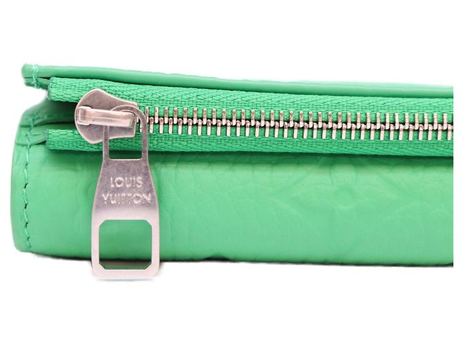 Cartera tri-fold Louis Vuitton Monogram Taurillon Bamboo Green Verde - vista 4