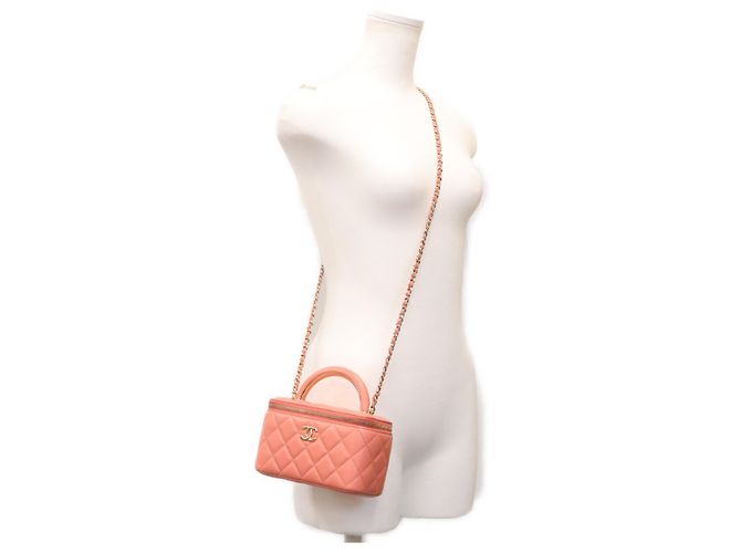 Vanity Chanel Schultertasche aus rosa Lammleder Pink - Ansicht 13