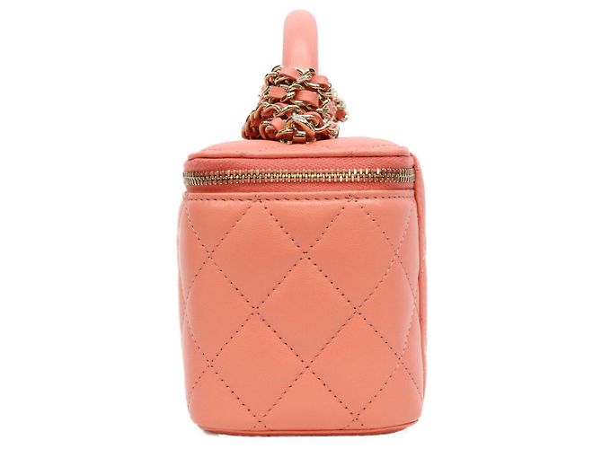 Vanity Chanel Schultertasche aus rosa Lammleder Pink - Ansicht 2