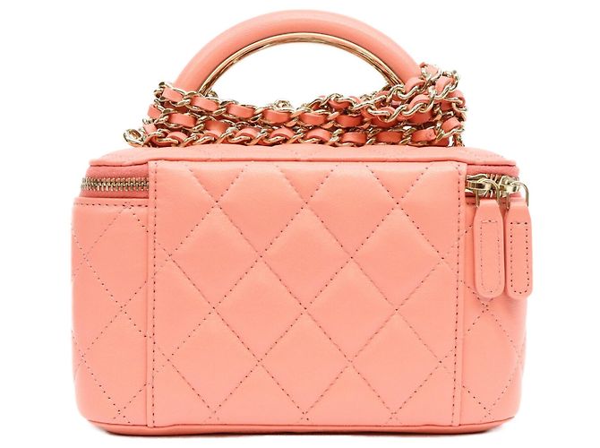 Vanity Chanel Schultertasche aus rosa Lammleder Pink - Ansicht 3