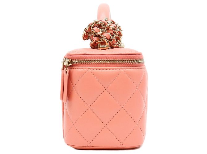 Vanity Chanel Schultertasche aus rosa Lammleder Pink - Ansicht 4