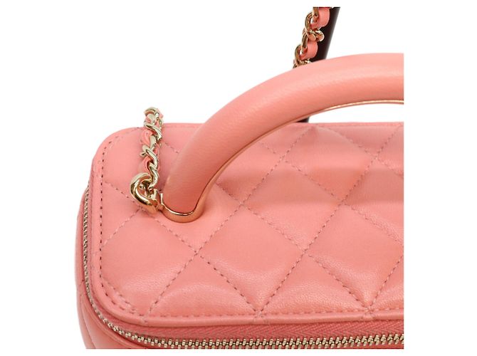 Vanity Chanel Schultertasche aus rosa Lammleder Pink - Ansicht 7