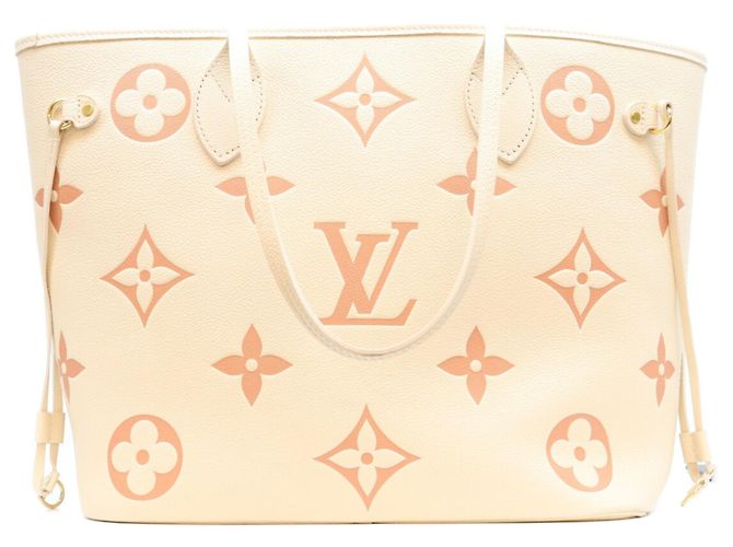 Borsa Tote Louis Vuitton Empreinte Crème Rose Trianon Neverfull MM Beige - vista 3