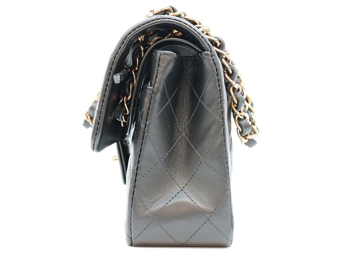 Borsa a tracolla Chanel A01113 in pelle d'agnello matelassé nera Nero - vista 2