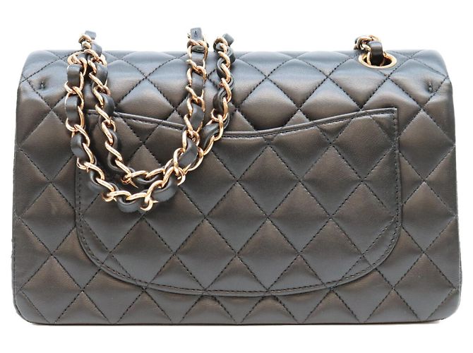 Borsa a tracolla Chanel A01113 in pelle d'agnello matelassé nera Nero - vista 3