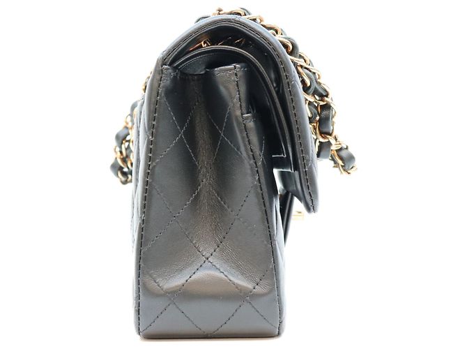 Borsa a tracolla Chanel A01113 in pelle d'agnello matelassé nera Nero - vista 4