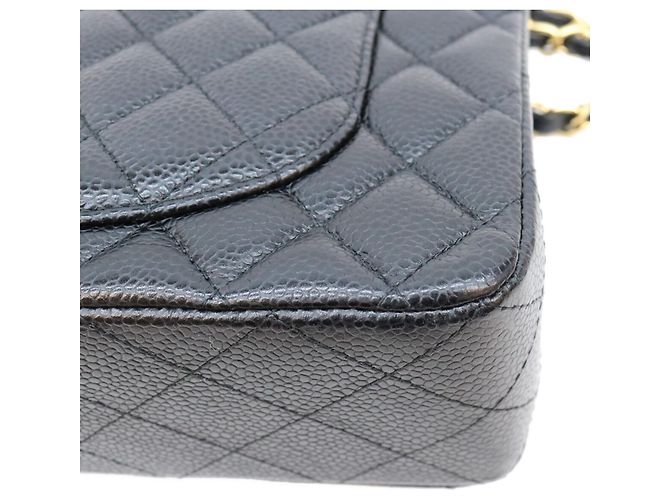 Borsa a tracolla Chanel in pelle caviar nera Nero - vista 6