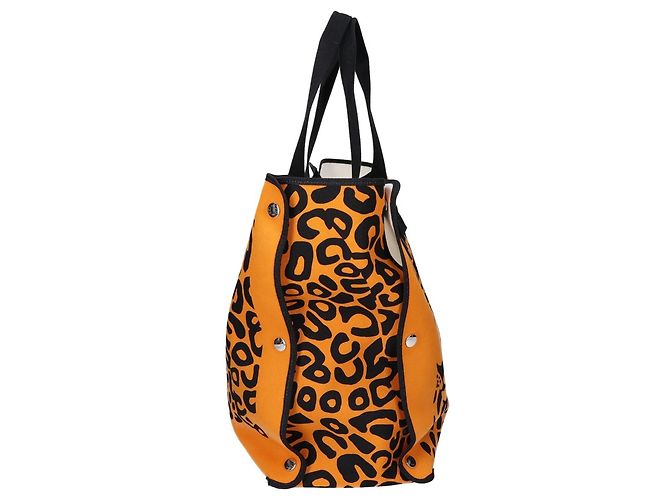 Hermès Borsa da spiaggia pieghevole Hermes con stampa leopardata Arancione - vista 4