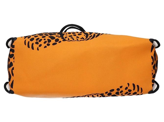 Hermès Borsa da spiaggia pieghevole Hermes con stampa leopardata Arancione - vista 5