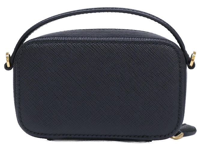 Prada Saffiano Mini Pouch Bag mit Kette Schwarz - Ansicht 3