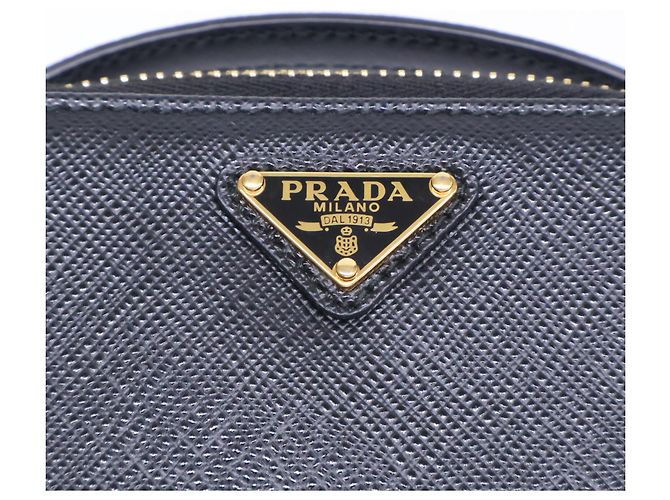Prada Saffiano Mini Pouch Bag mit Kette Schwarz - Ansicht 7