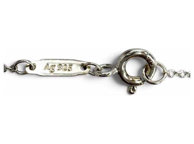 Autre Marque Tiffany & Co. Collana Mini Pendente Return to Tiffany Doppio Cuore Rosa Argento - vista 8