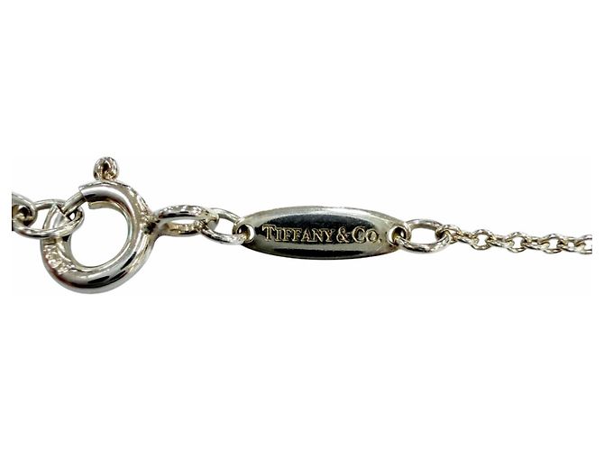Autre Marque Tiffany & Co. Elsa Peretti Diamond By the Yard Einzelstein-Anhänger Halskette Silber - Ansicht 8
