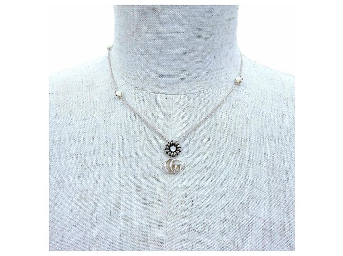 Collana Gucci Double G con madreperla Argento - vista 3